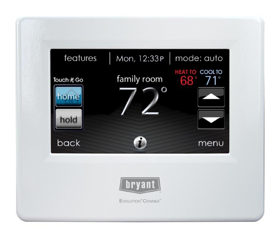 Bryant Evo Connex Home Screen Example